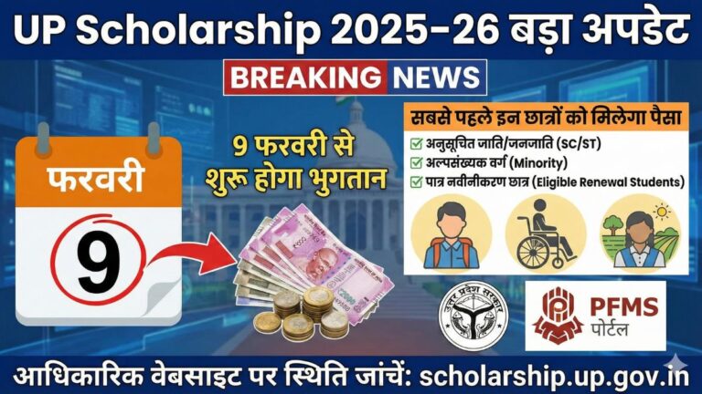 UP Scholarship status update for class 9 to 12 students