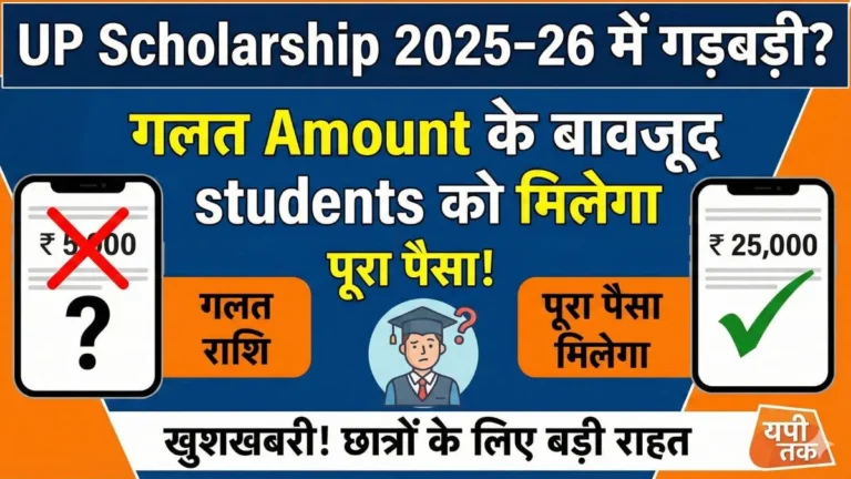 UP Scholarship 2024–25 payment delay due to bank strike