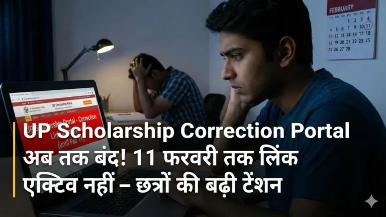 UP Scholarship correction window dashboard option screenshot